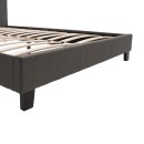 Κρεβάτι Nevil pakoworld 150x200 με ύφασμα χρώμα ανθρακί