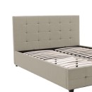 Κρεβάτι Roi pakoworld με αποθηκευτικό χώρο ύφασμα εκρού 160x200εκ