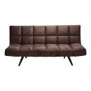 Καναπές - κρεβάτι 3θέσιος Freddo pakoworld βελούδο καφέ 181x81x86εκ