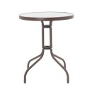 Tραπεζαρία Obbi-Watson pakoworld σετ 3τεμ καφέ μέταλλο-pe Φ60x70εκ