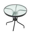 Τραπεζαρία Calan-Watson σετ 3τεμ pakoworld μέταλλο μαύρο-textilene μαύρο Φ60x70εκ