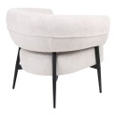 Πολυθρόνα Penfel pakoworld ύφασμα σε κρεμ απόχρωση με πόδι μαύρο μέταλλο 85x72x73εκ