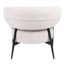 Πολυθρόνα Penfel pakoworld ύφασμα σε κρεμ απόχρωση με πόδι μαύρο μέταλλο 85x72x73εκ