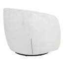 Πολυθρόνα Barrelo pakoworld περιστρεφόμενη με κρεμ ύφασμα 77x72x69εκ