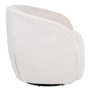 Πολυθρόνα Barrelo pakoworld περιστρεφόμενη με κρεμ ύφασμα 77x72x69εκ
