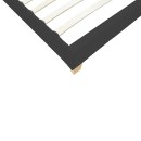 Κρεβάτι Nevil pakoworld ύφασμα ανθρακί με ξύλινο πόδι σε φυσική απόχρωση 90x190εκ