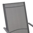 Πολυθρόνα Candor pakoworld ανθρακί μέταλλο και γκρι textilene 51.5x63.5x107εκ | Συσκευασία 4 τμχ