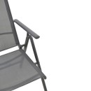 Πολυθρόνα Candor pakoworld ανθρακί μέταλλο και γκρι textilene 51.5x63.5x107εκ | Συσκευασία 4 τμχ