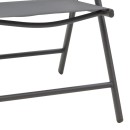 Πολυθρόνα Candor pakoworld ανθρακί μέταλλο και γκρι textilene 51.5x63.5x107εκ | Συσκευασία 4 τμχ