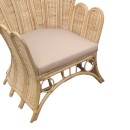 Πολυθρόνα Fragia Inart με μπεζ μαξιλάρι-φυσικό rattan 85x96x120εκ