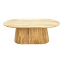 Τραπέζι σαλονιού Aithra pakoworld μασίφ ξύλο μάνγκο σε φυσική απόχρωση 120x60x42εκ