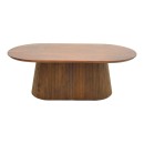 Τραπέζι σαλονιού Aithra pakoworld μασίφ ξύλο μάνγκο καρυδί 120x60x42εκ