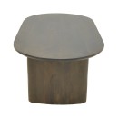 Τραπέζι σαλονιού Flute pakoworld wenge μασίφ ξύλο μάνγκο 130x65x40εκ