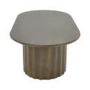 Τραπέζι σαλονιού Flute pakoworld wenge μασίφ ξύλο μάνγκο 130x65x40εκ