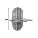 Ραφιέρα τοίχου Arcadia 3 τεμ pakoworld μασίφ ξύλο μάνγκο σε φυσική απόχρωση 30x20x40εκ