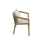 Πολυθρόνα Malibu II pakoworld μασίφ ξύλο ακακίας-ύφασμα σε φυσική-μπεζ απόχρωση 58x63x74εκ | Συσκευασία 2 τμχ