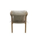 Πολυθρόνα Malibu II pakoworld μασίφ ξύλο ακακίας-ύφασμα σε φυσική-μπεζ απόχρωση 58x63x74εκ | Συσκευασία 2 τμχ