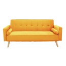 Καναπές-κρεβάτι Success pakoworld 3θέσιος κίτρινο βελούδο 190x80x84εκ