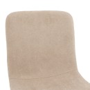 Καρέκλα Gratify pakoworld ύφασμα εκρού-πόδι μαύρο