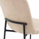 Καρέκλα Gratify pakoworld ύφασμα εκρού-πόδι μαύρο