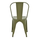 Καρέκλα Utopia pakoworld μέταλλο σε λαδί απόχρωση 44x44x85εκ
