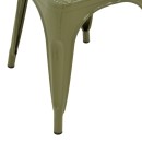 Καρέκλα Utopia pakoworld μέταλλο σε λαδί απόχρωση 44x44x85εκ