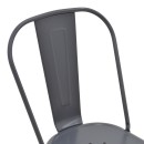 Καρέκλα Utopia pakoworld μέταλλο σε ανθρακί απόχρωση 44x44x85εκ