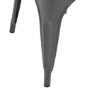 Καρέκλα Utopia pakoworld μέταλλο σε ανθρακί απόχρωση 44x44x85εκ