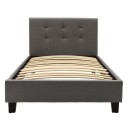 Κρεβάτι Mago pakoworld ύφασμα ανθρακί 100x200εκ