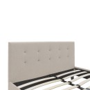 Κρεβάτι Mago pakoworld ύφασμα εκρού 160x200εκ