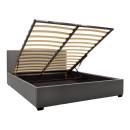 Κρεβάτι Norse pakoworld ύφασμα ανθρακί με αποθηκευτικό χώρο 160x200εκ