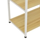 Ραφιέρα επιδαπέδια Depo pakoworld μέταλλο λευκό-mdf σε φυσική απόχρωση 60x40x120εκ