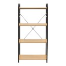 Ραφιέρα επιδαπέδια Depo pakoworld μέταλλο μαύρο-mdf σε oak απόχρωση 60x40x120εκ