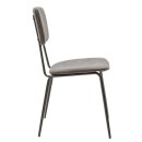 Καρέκλα Tania pakoworld ύφασμα ανθρακί antique-μαύρο πόδι | Συσκευασία 4 τμχ