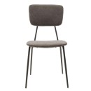 Καρέκλα Tania pakoworld ύφασμα ανθρακί antique-μαύρο πόδι | Συσκευασία 4 τμχ