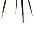 Καρέκλα Giselle pakoworld βελούδο μαύρο-πόδι μαύρο χρυσό | Συσκευασία 4 τμχ