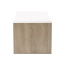 Τραπέζι σαλονιού Extera pakoworld επεκτεινόμενο σε λευκή-sonoma απόχρωση 100-160x50x45εκ