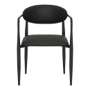 Πολυθρόνα Kalone pakoworld pu σε μαύρη απόχρωση 56x55x78εκ | Συσκευασία 2 τμχ