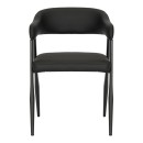 Πολυθρόνα Sezan pakoworld pu σε μαύρη απόχρωση 56x55x78εκ | Συσκευασία 2 τμχ