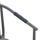 Πολυθρόνα στοιβαζόμενη Convince pakoworld γκρι αλουμίνιο-pe rattan ανθρακί-textilene σε γκρι απόχρωση 56x63x82εκ