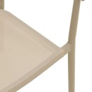 Πολυθρόνα στοιβαζόμενη Convince pakoworld αλουμίνιο με καφέ σκελετό-textilene-pe rattan 56x63x82εκ