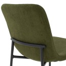 Καρέκλα Gratify pakoworld ύφασμα χακί-πόδι μαύρο