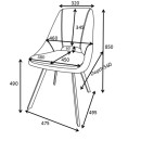 Καρέκλα Initiate pakoworld ανθρακί ύφασμα-πόδι μαύρο μέταλλο 48x57x85εκ | Συσκευασία 2 τμχ