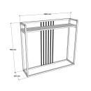 Κονσόλα Convida pakoworld oak με μαύρο μεταλλικό σκελετό 100x25x90εκ