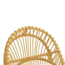 Πολυθρόνα Tromso pakoworld pe rattan σε φυσική απόχρωση με εκρού χρώμα μαξιλάρι 80x85x98εκ