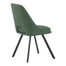 Καρέκλα Initiate pakoworld πράσινο ύφασμα-πόδι μαύρο μέταλλο 48x57x85εκ | Συσκευασία 2 τμχ
