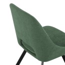 Καρέκλα Initiate pakoworld πράσινο ύφασμα-πόδι μαύρο μέταλλο 48x57x85εκ | Συσκευασία 2 τμχ