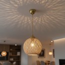 Φωτιστικό οροφής μονόφωτο Leshia pakoworld Ε27 καφέ Φ26x26εκ