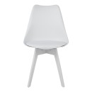 Καρέκλα Gaston I pakoworld PP-PU σε λευκή απόχρωση 48.5x53.5x81.5εκ