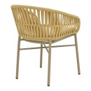 Πολυθρόνα Frama pakoworld αλουμίνιο-pe σχοινί σε καφε απόχρωση και μαξιλάρι 57x60x78εκ